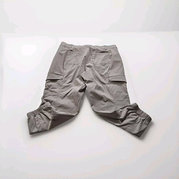 Torrid Joggers Womens 18 Beige Happy Camper Ripstop Crop Active Pockets Stretch - Picture 12 of 14